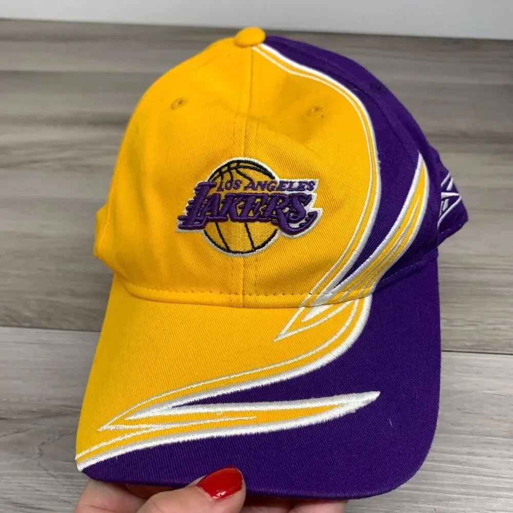 Los Angeles Lakers Youth Hat Reebok Adjustable Purple Yellow‎ 100% Cotton